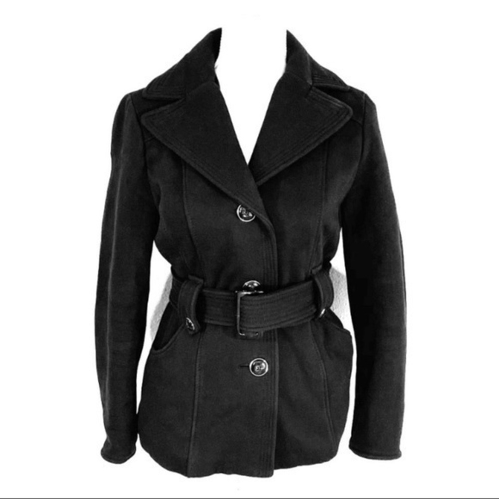 Kenneth Cole Reaction black belted coat S